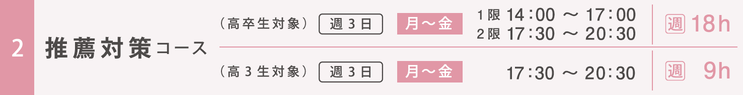 推薦対策コース