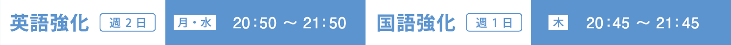 英語強化・国語強化